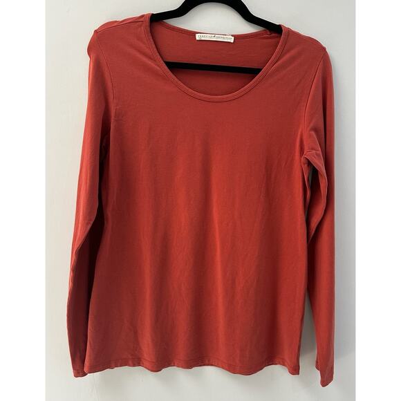 Peruvian Connection Long Sleeves Tee Crew Neck Minimalist Casual Size L - Picture 1 of 6